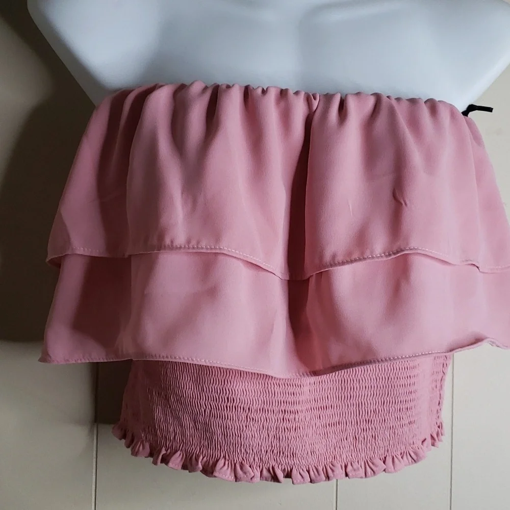 1. State Strapless Tiered Top Blush - Picture 6 of 7